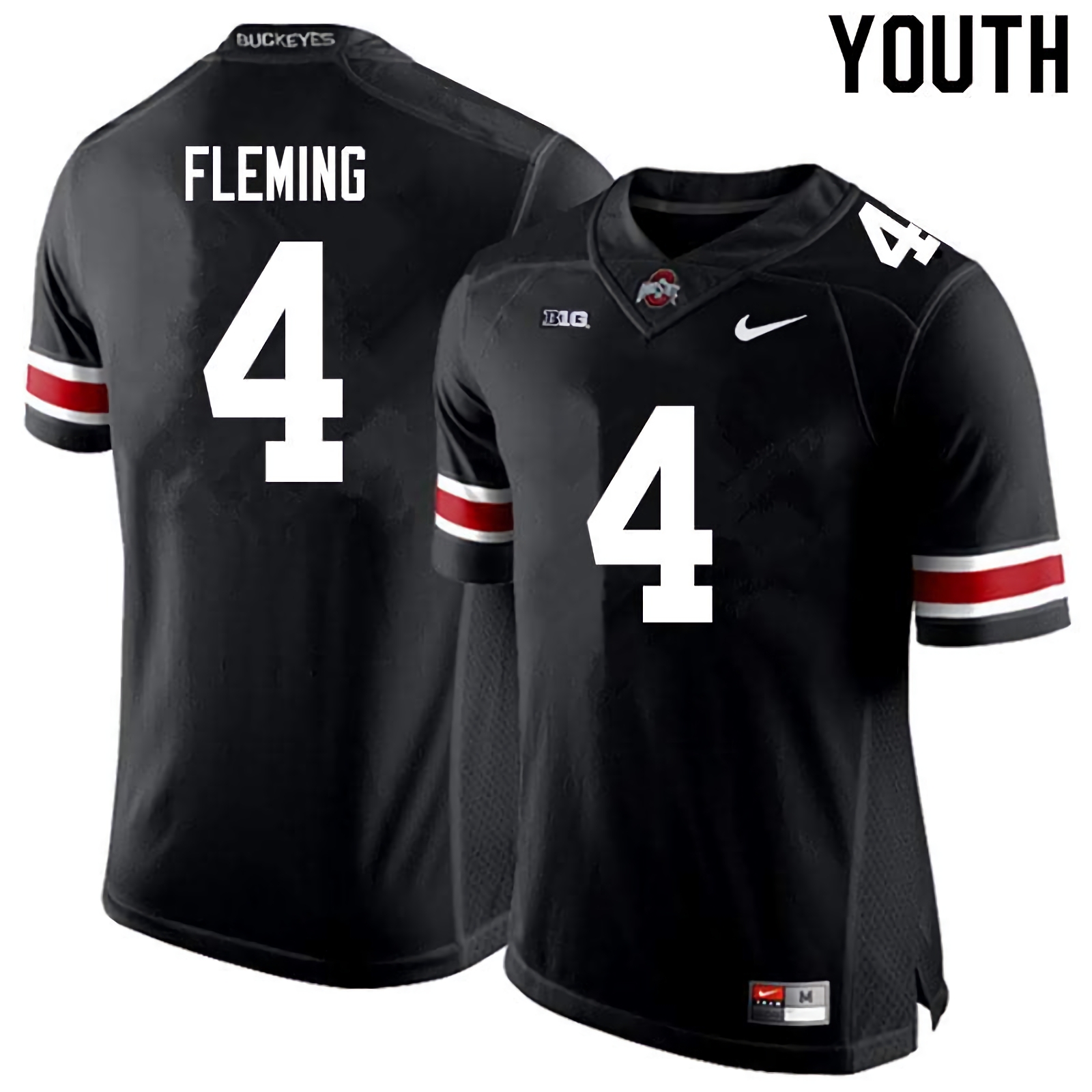 Julian Fleming Ohio State Buckeyes Youth NCAA #4 Nike Black College Stitched Football Jersey HBN8156OU